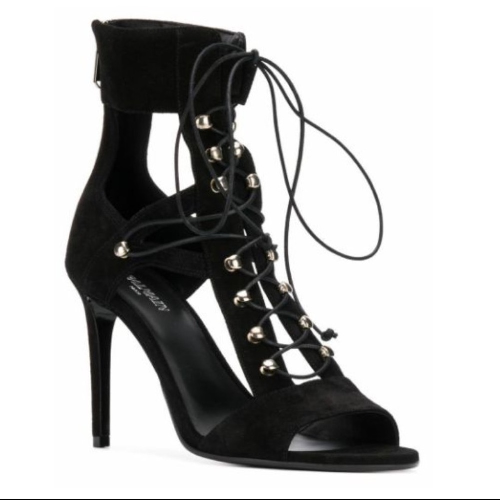 BALMAIN Women's JODY Lace-up Suede Sandal